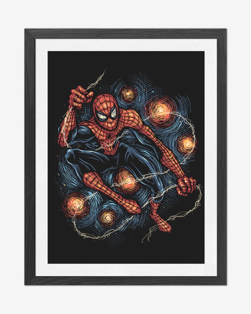 Cuadro decorativo Negro de Spiderman Night