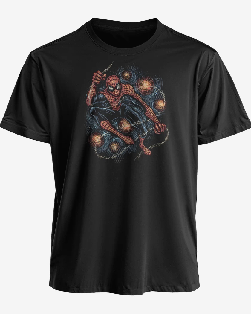 Polera premium Negro de Spiderman Night