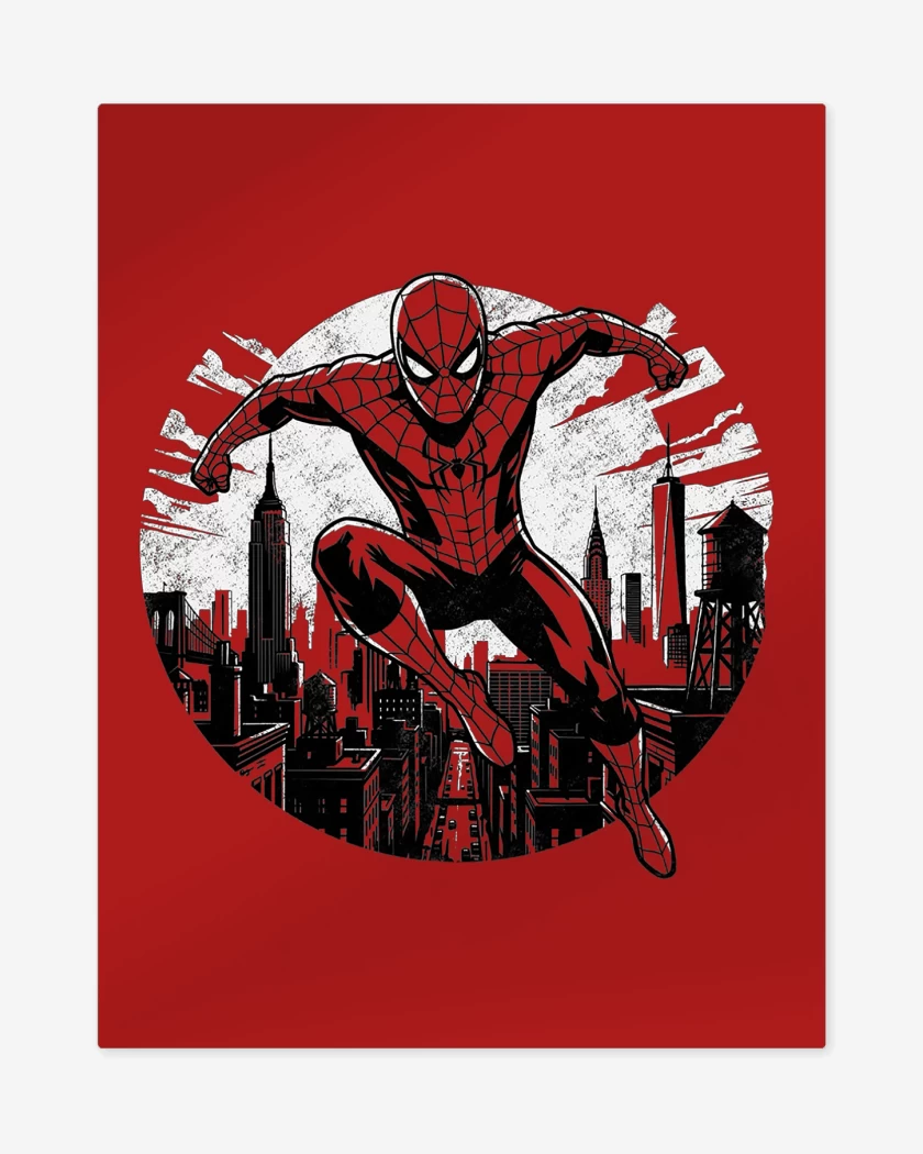 Print metalico Rojo de Spiderman Brand New