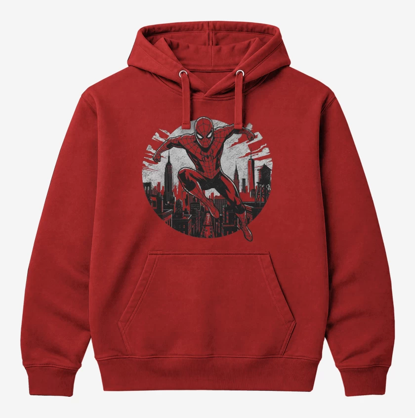 Polerón Canguro Rojo de Spiderman Brand New