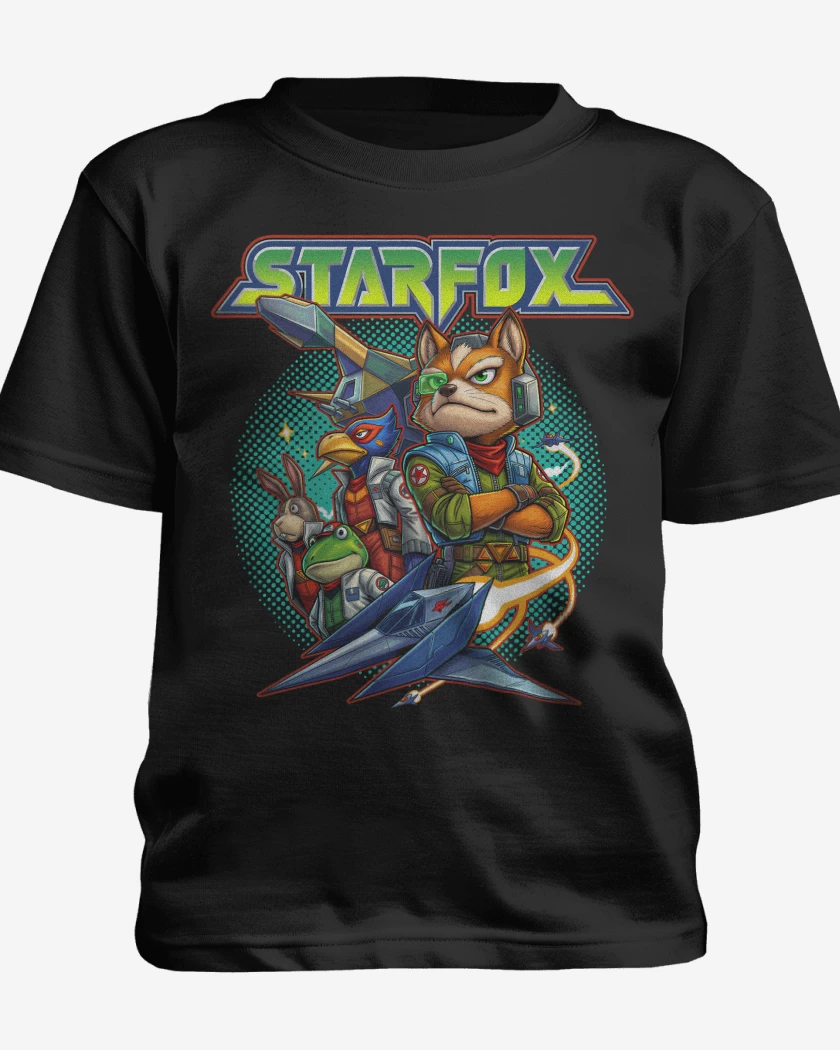 Polera de niño Negro de Equipo Star Fox