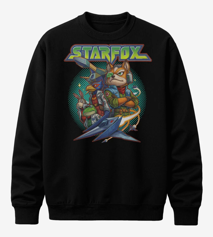 Poleron polo Negro de Equipo Star Fox