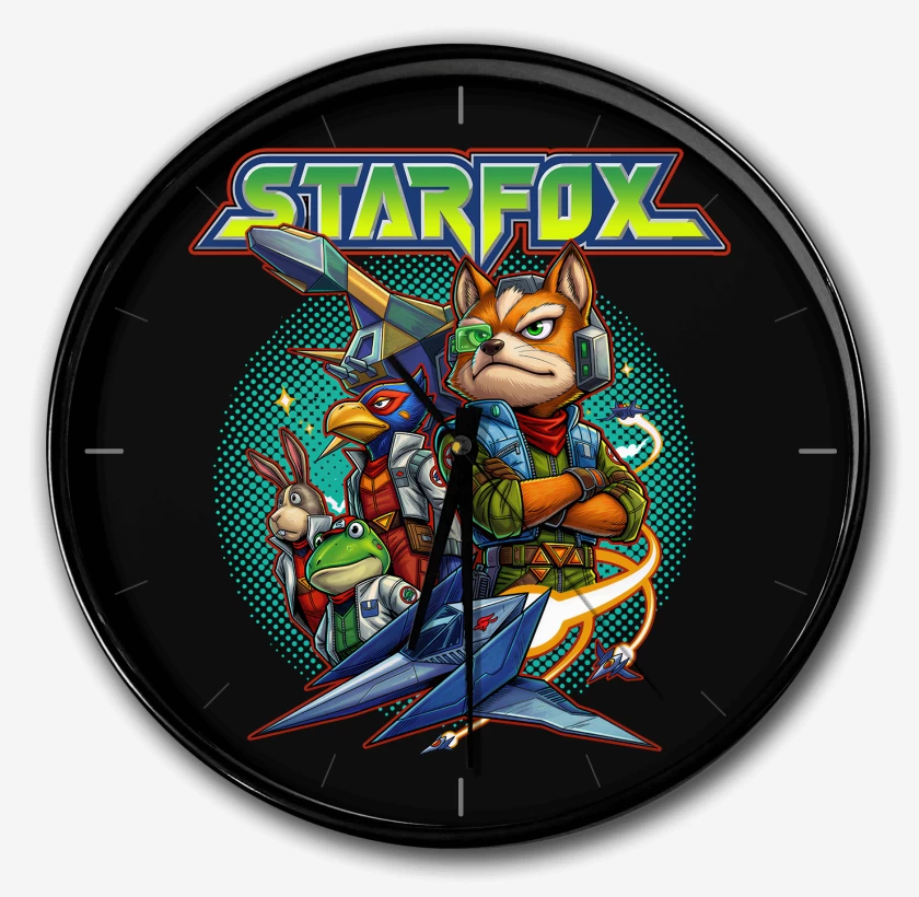 Reloj Negro de Equipo Star Fox
