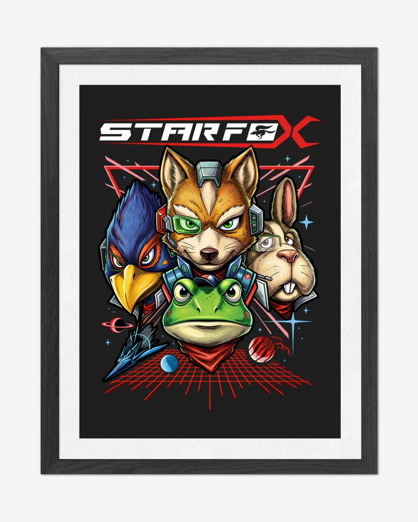 Cuadro decorativo Negro de Star fox personajes