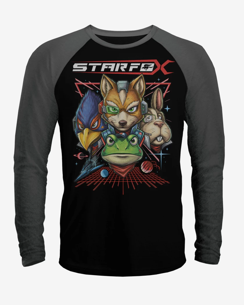 Polera Raglan Star fox personajes