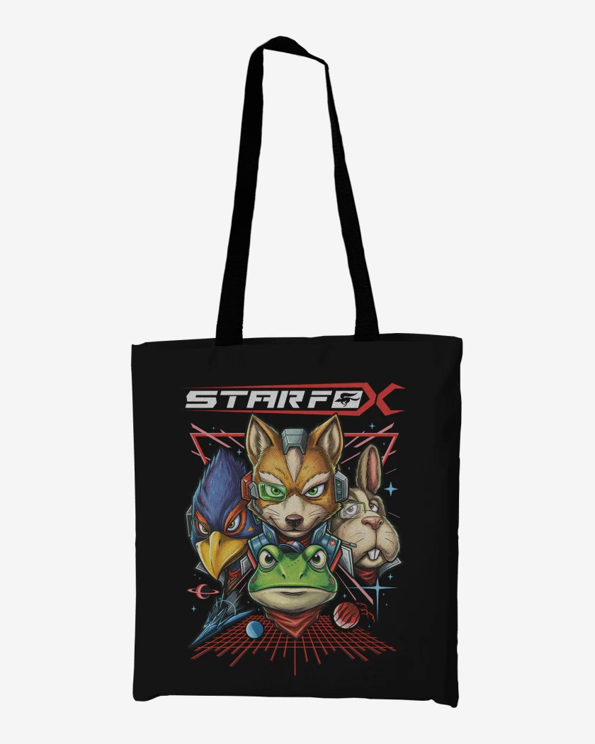 Totebag Negro de Star fox personajes