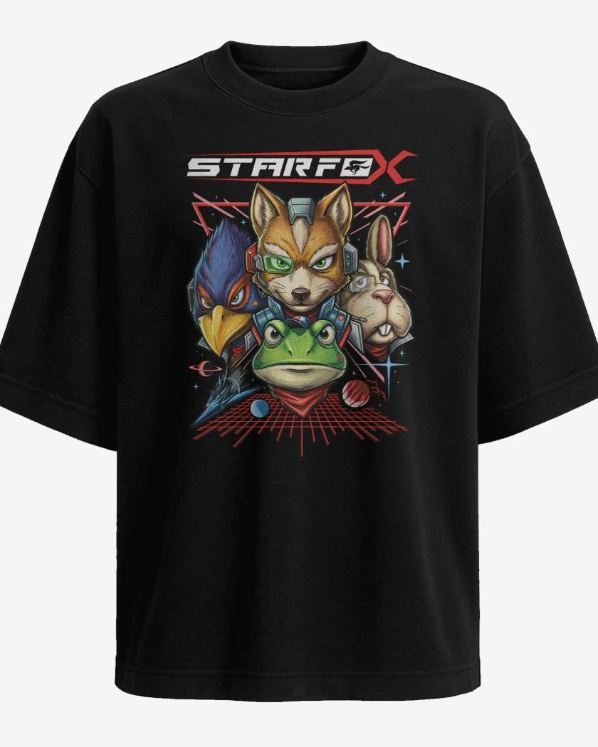Polera Oversize Star fox personajes