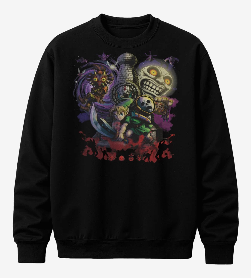Poleron polo Negro de Zeldito majoras mask
