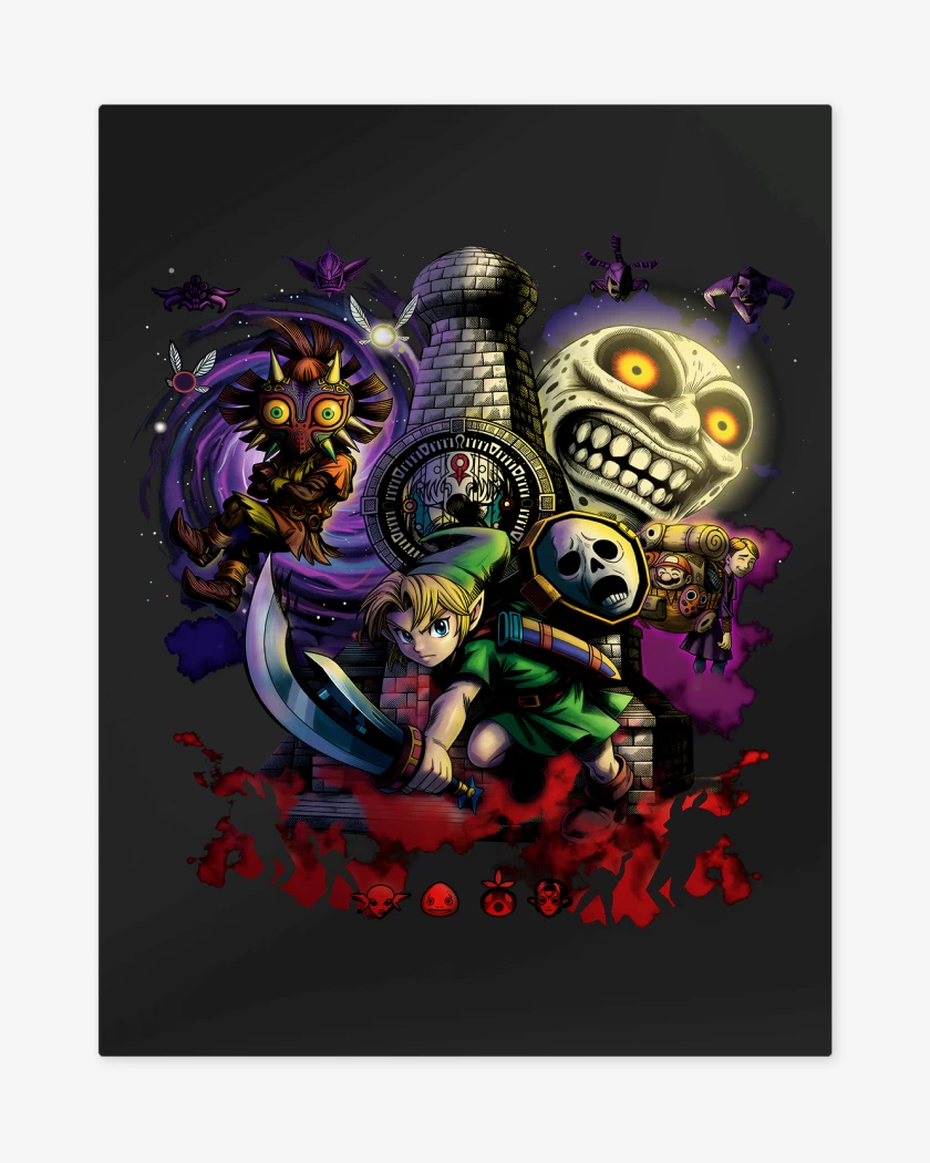 Print metalico Negro de Zeldito majoras mask
