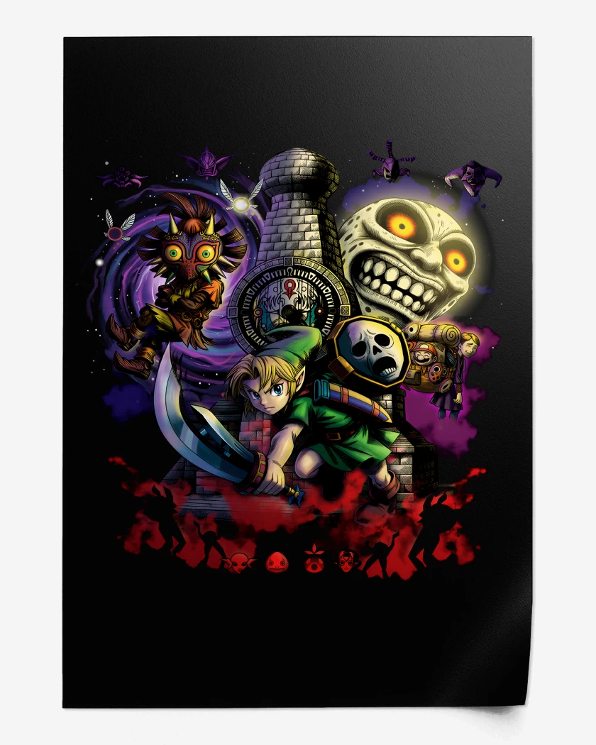 Print Negro de Zeldito majoras mask