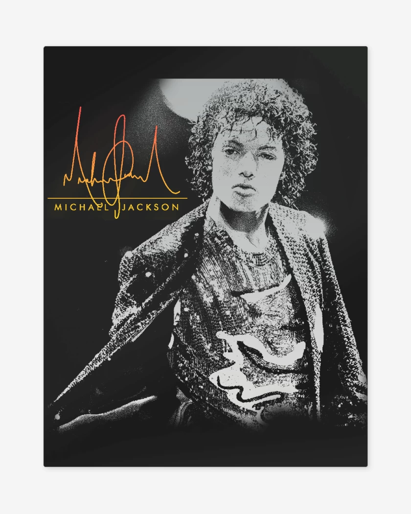 Print metalico King of pop