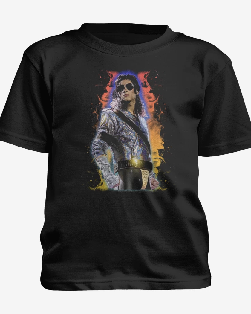 Polera de niño Negro de Michael King of Pop