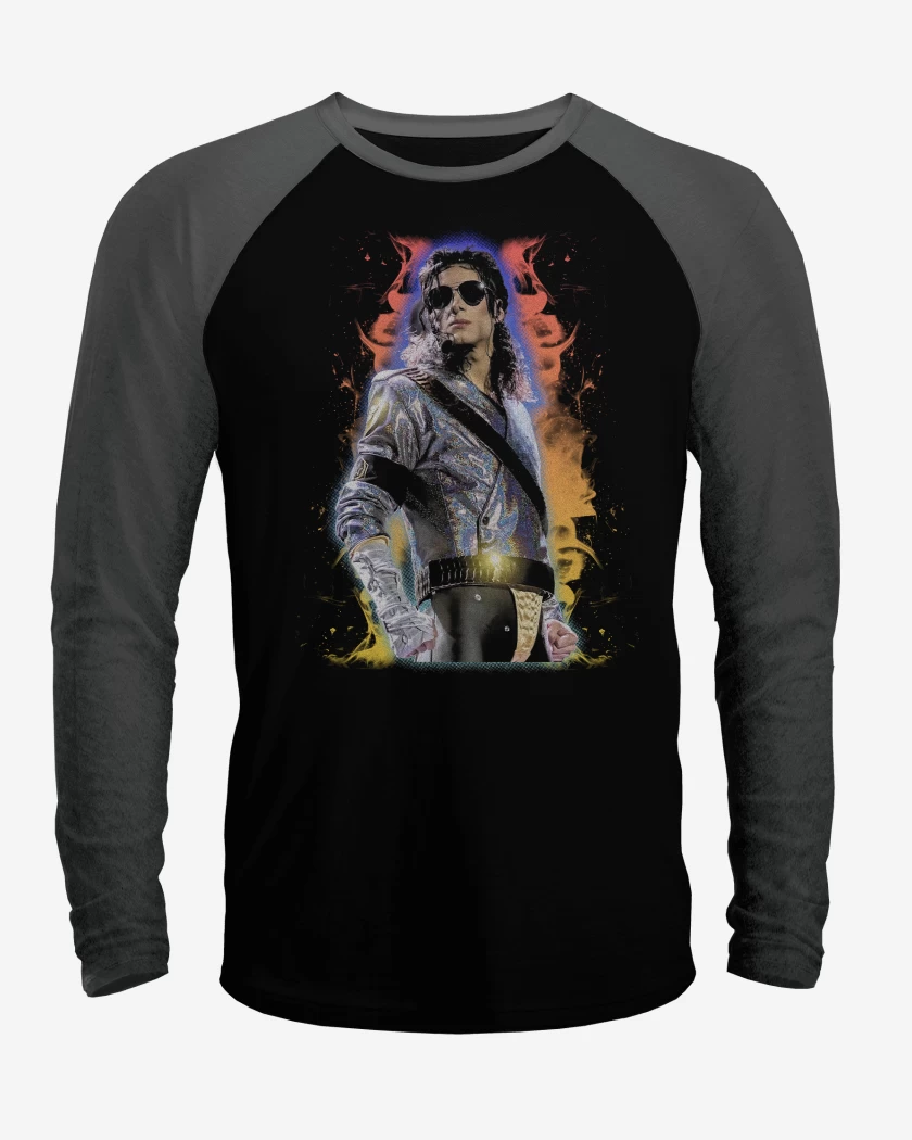 Polera Raglan Michael King of Pop