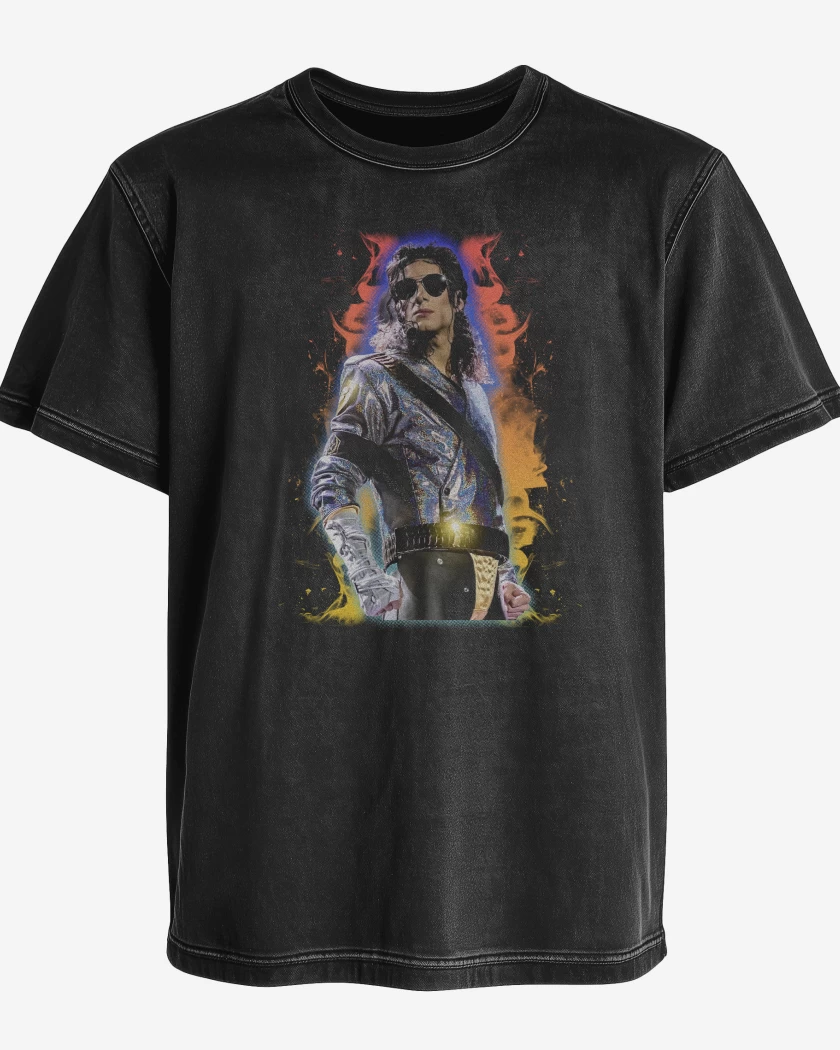 Polera desgastada Michael King of Pop