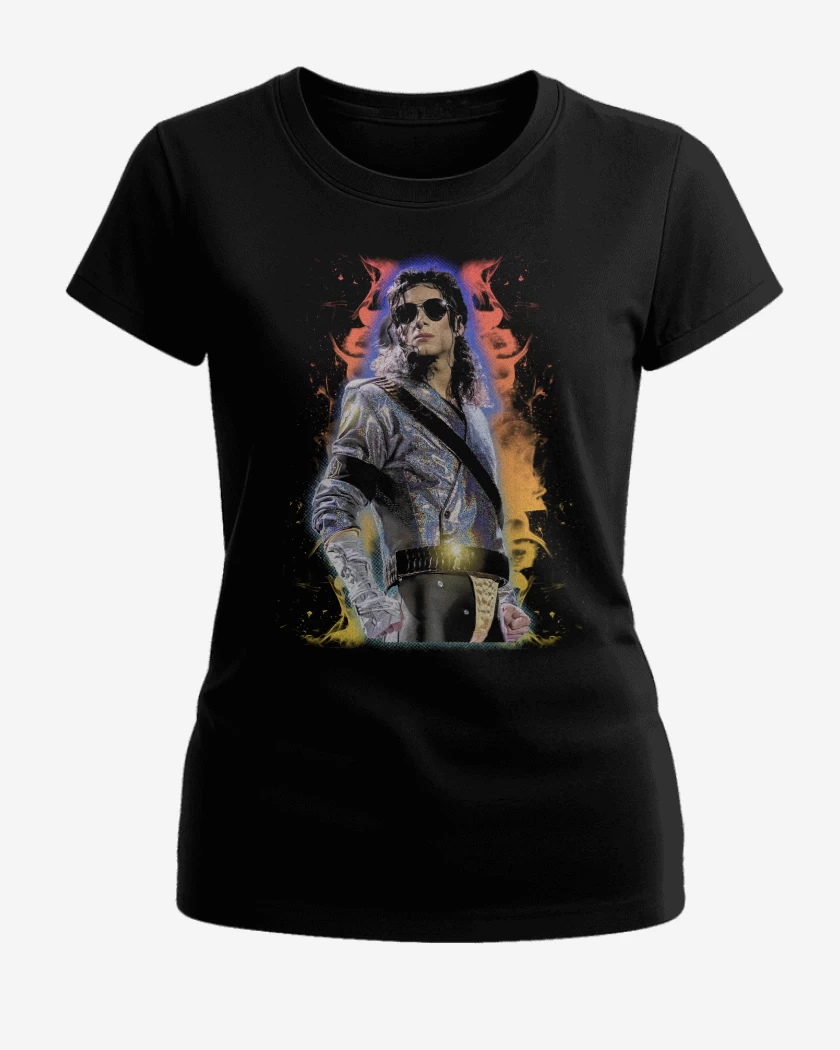 Polera de Mujer Negro de Michael King of Pop