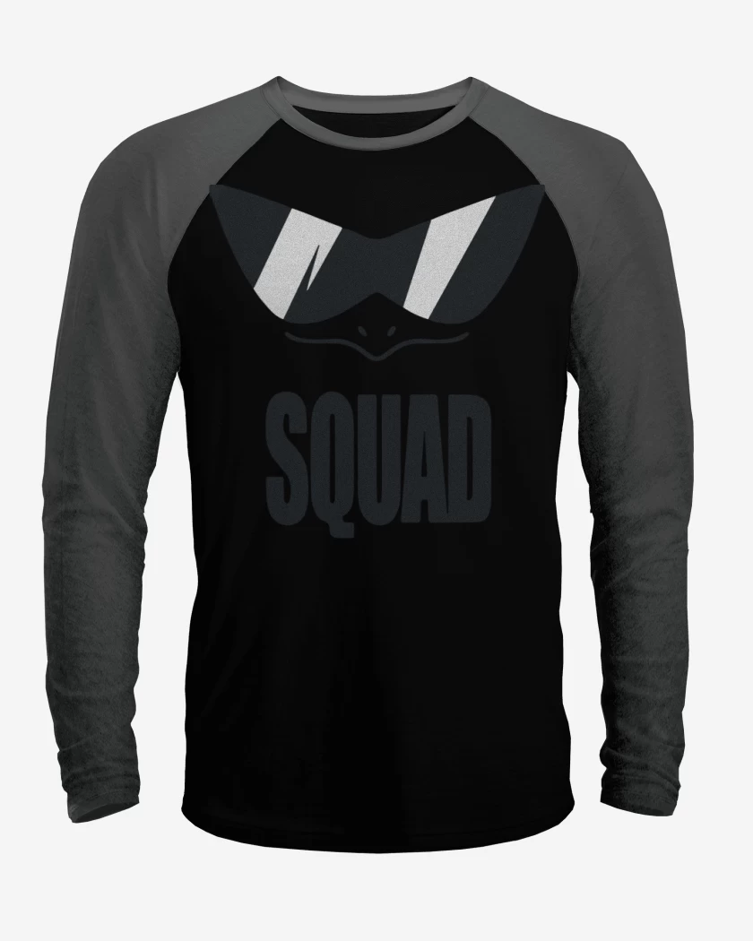 Polera Raglan Negro / Negro Heather de Squad