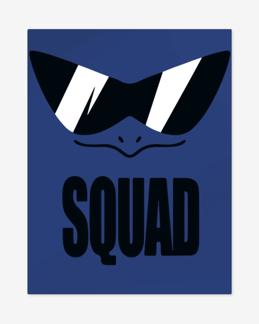 Print metalico Azul Rey de Squad
