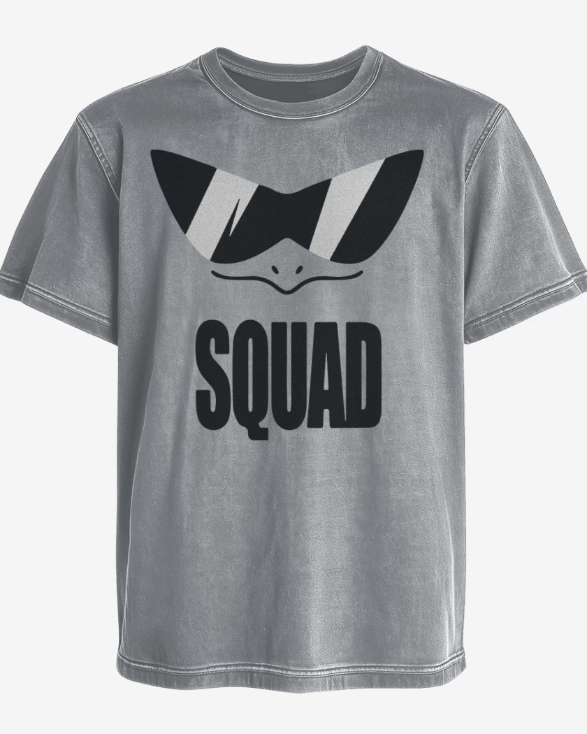Polera desgastada Gris Melange de Squad
