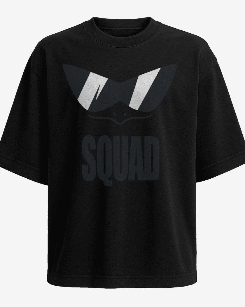 Polera Oversize Negro de Squad