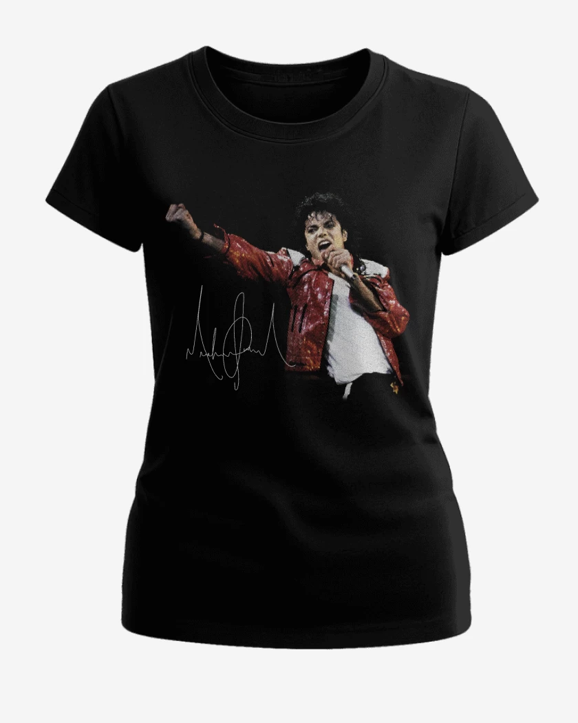 Polera de Mujer Negro de Rey del pop