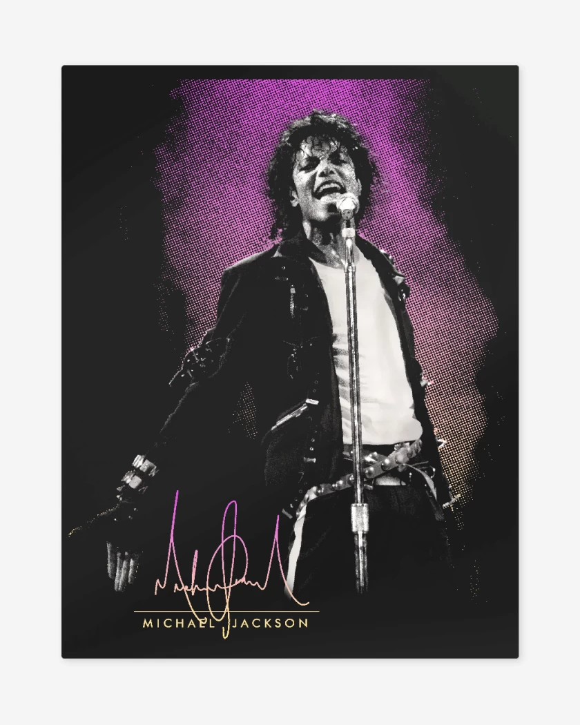 Print metalico King of Pop Michael