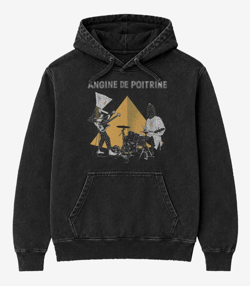 Poleron Canguro Acid Wash Negro de Angine De Pitrine Vol II
