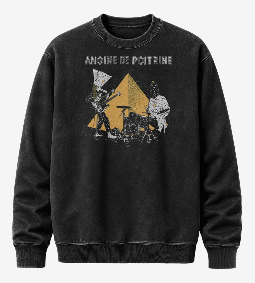 Poleron Polo Acid Wash Negro de Angine De Pitrine Vol II