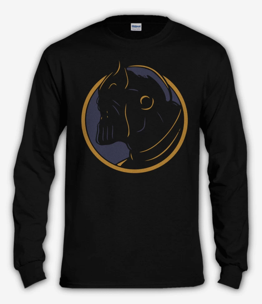Polera manga larga Negro de Thanos