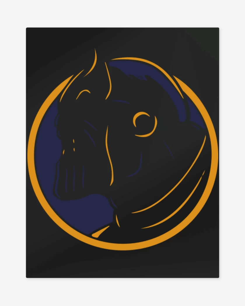 Print metalico Negro de Thanos