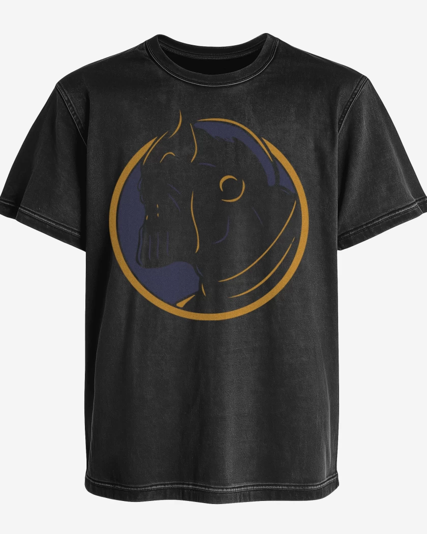 Polera desgastada Negro de Thanos