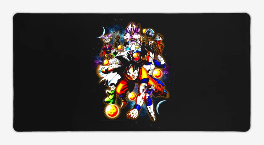 Mouse pad Gamer Negro de Goku and friends