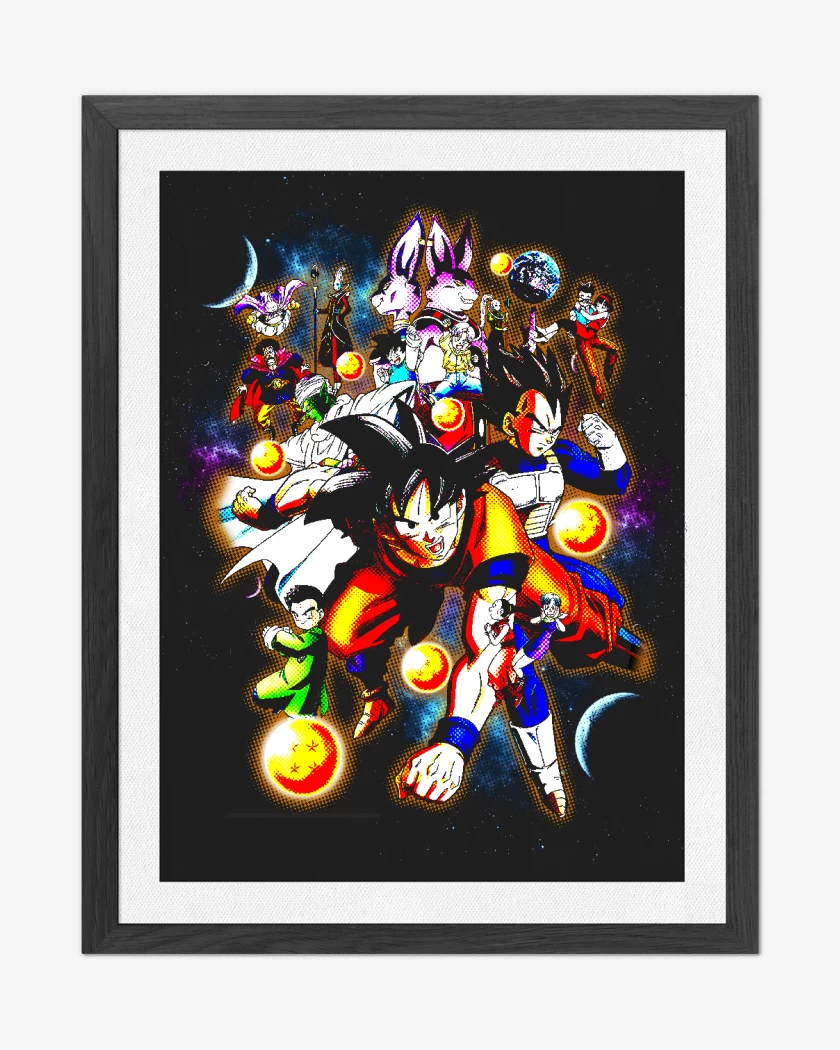 Cuadro decorativo Negro de Goku and friends
