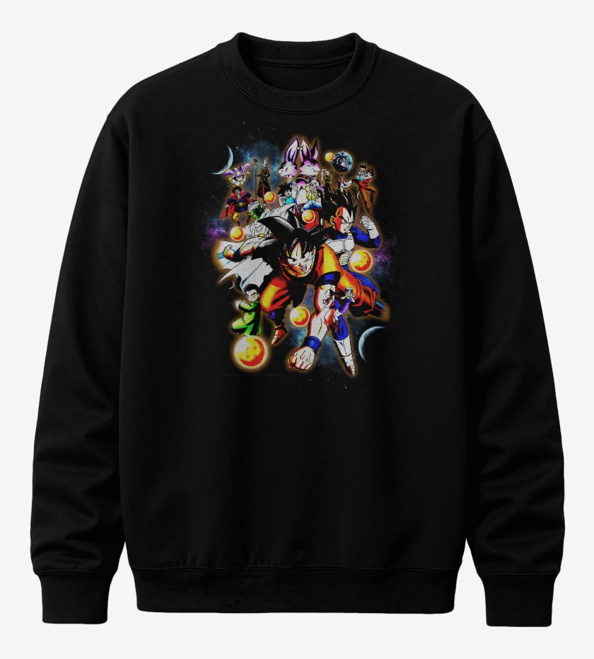 Poleron polo Negro de Goku and friends