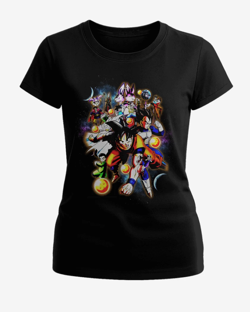 Polera de Mujer Negro de Goku and friends