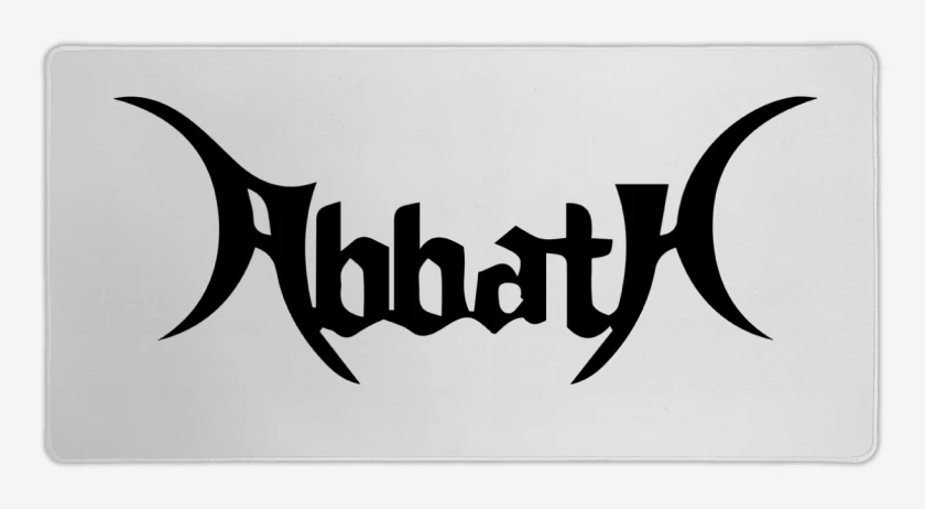 Mouse pad Gamer Blanco de Abbath Logo N