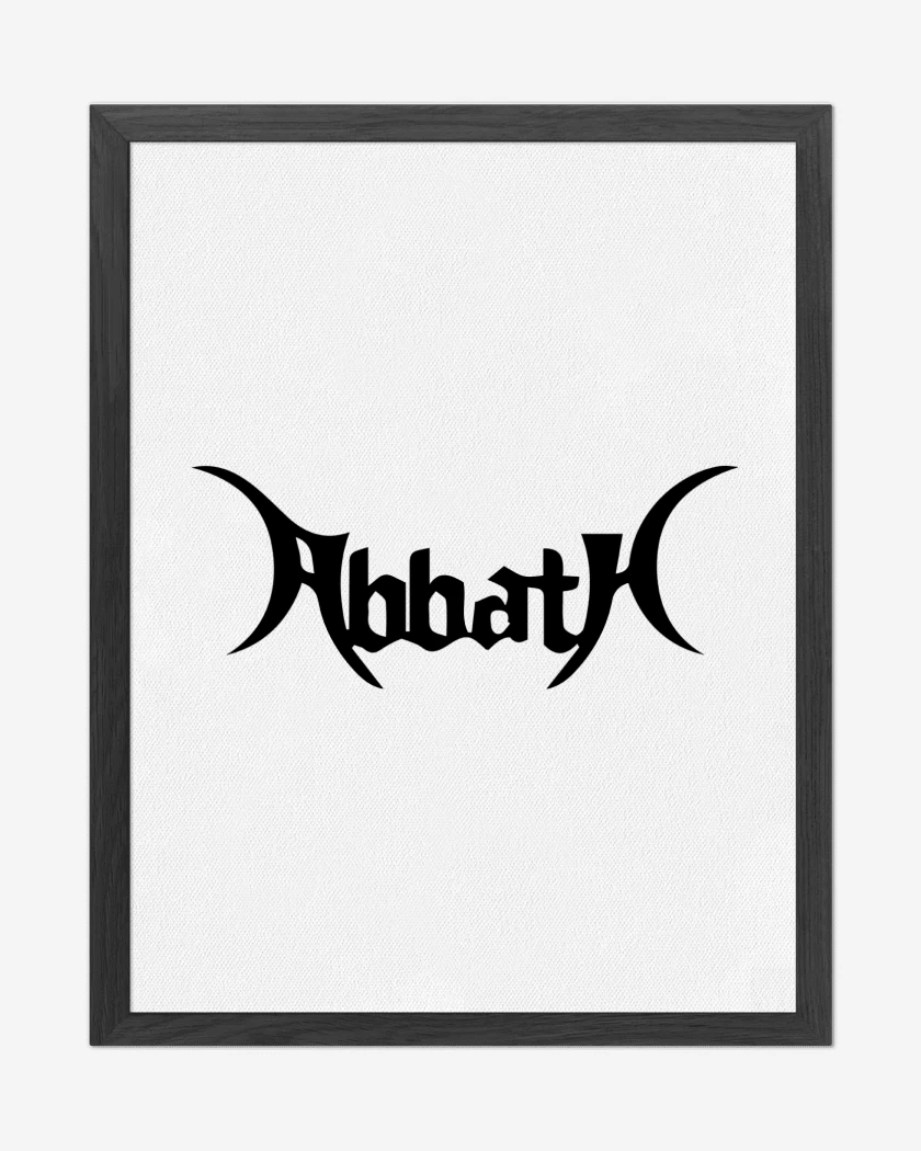 Cuadro decorativo Blanco de Abbath Logo N