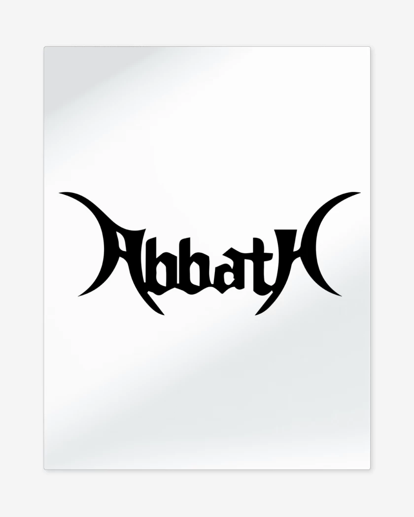 Print metalico Blanco de Abbath Logo N