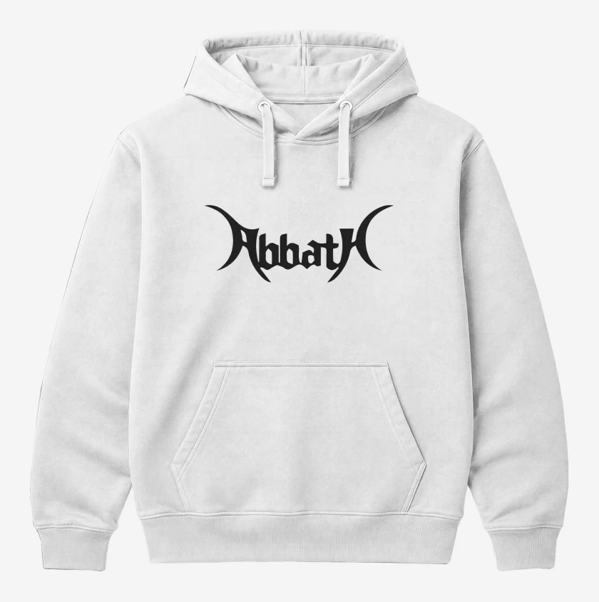 Polerón Canguro Blanco de Abbath Logo N