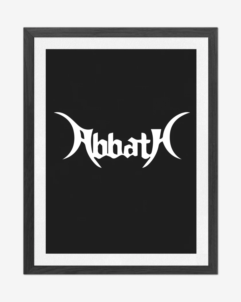 Cuadro decorativo Negro de Abbath Logo