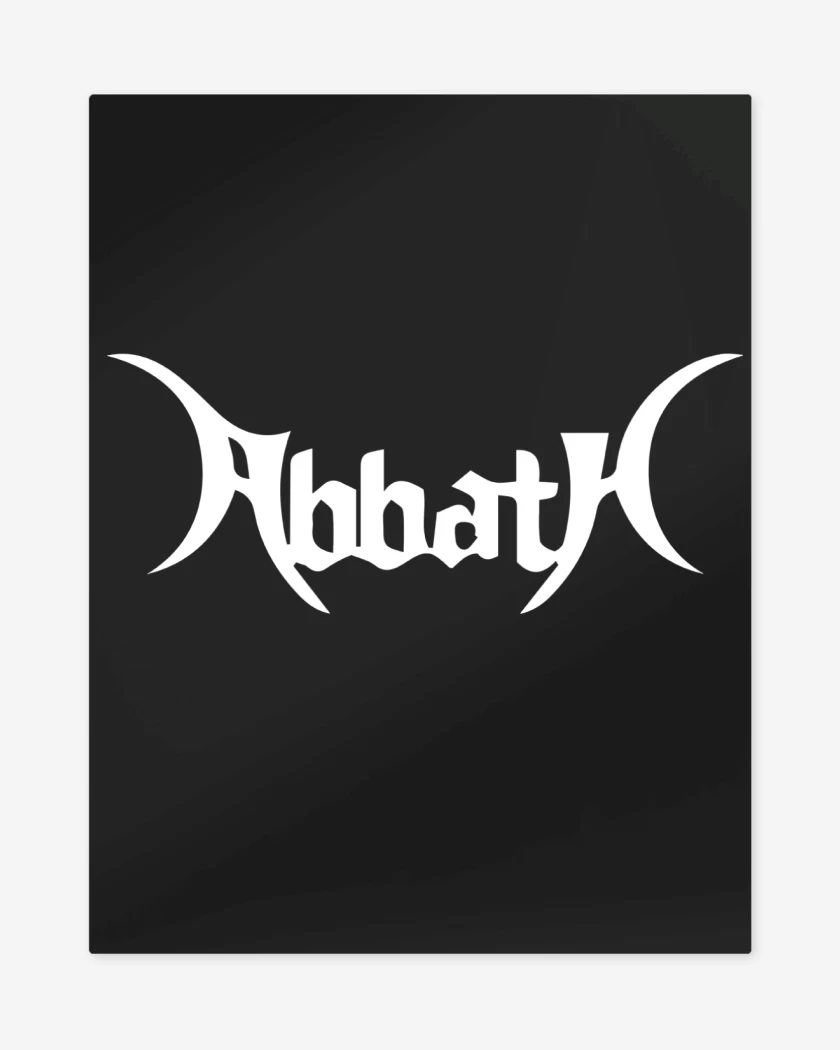 Print metalico Negro de Abbath Logo