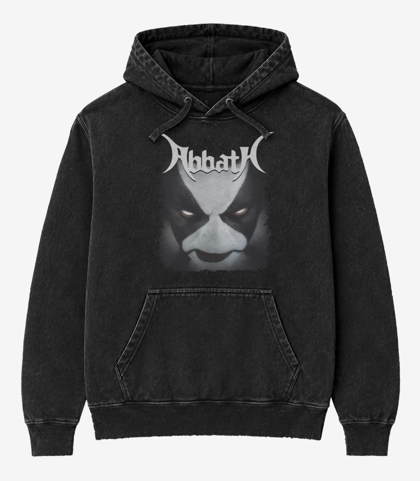 Poleron Canguro Acid Wash Negro de Abbath Abbath