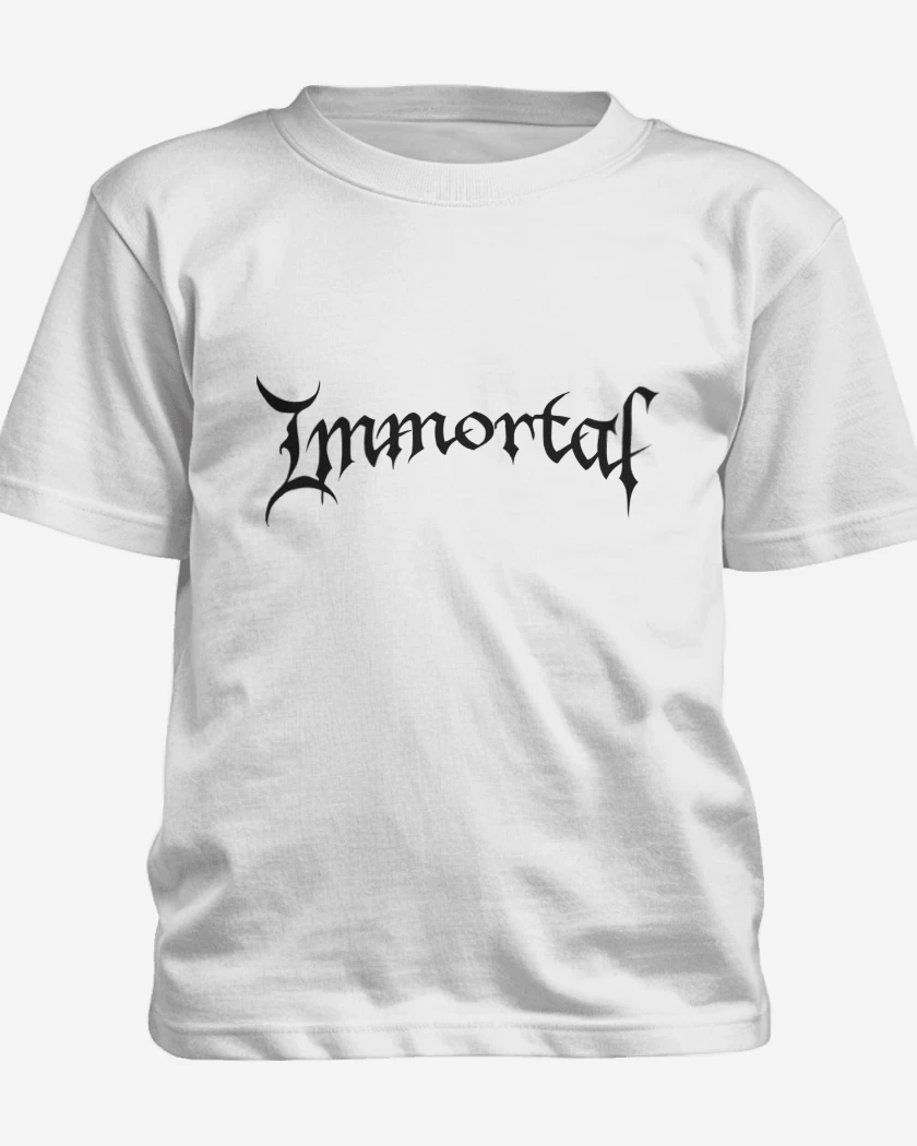 Polera de niño Blanco de Immortal Logo II