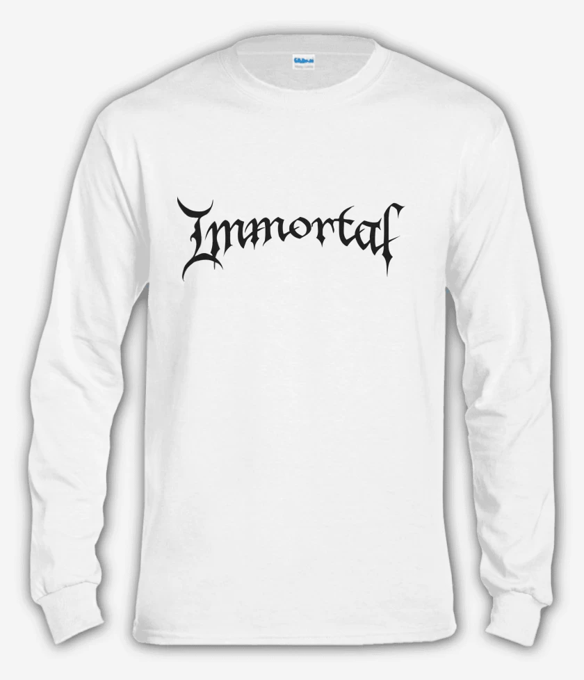 Polera manga larga Blanco de Immortal Logo II