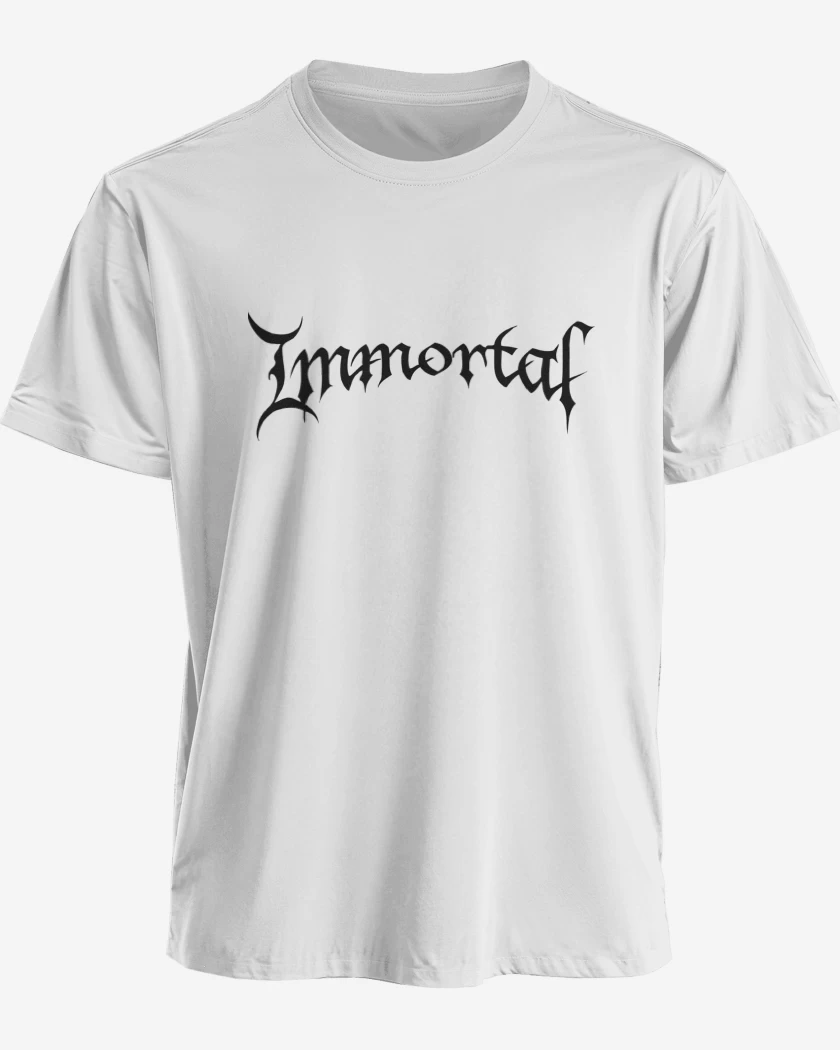 Polera premium Blanco de Immortal Logo II