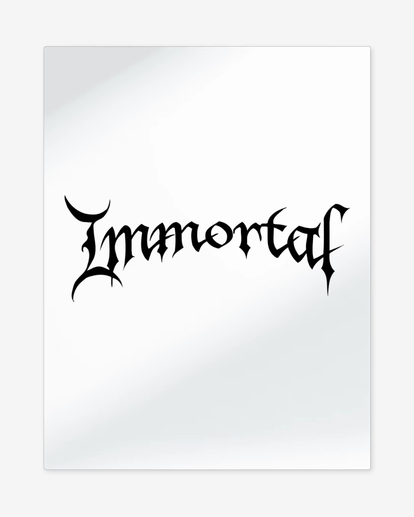 Print metalico Blanco de Immortal Logo II