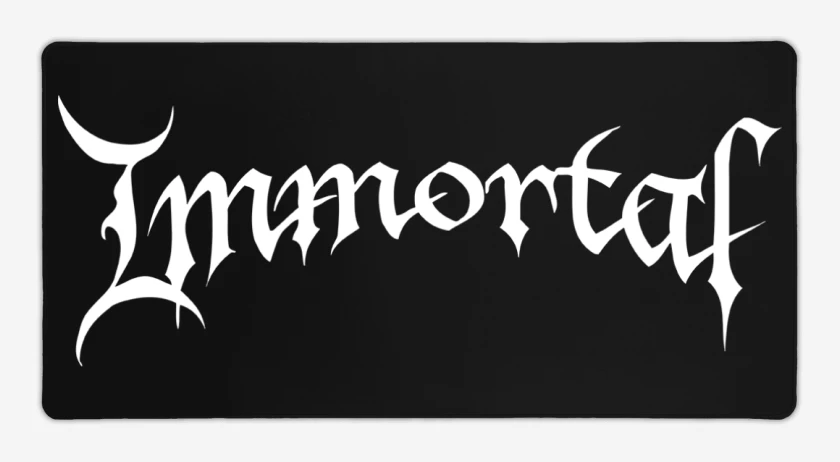Mouse pad Gamer Negro de Immortal Logo II B