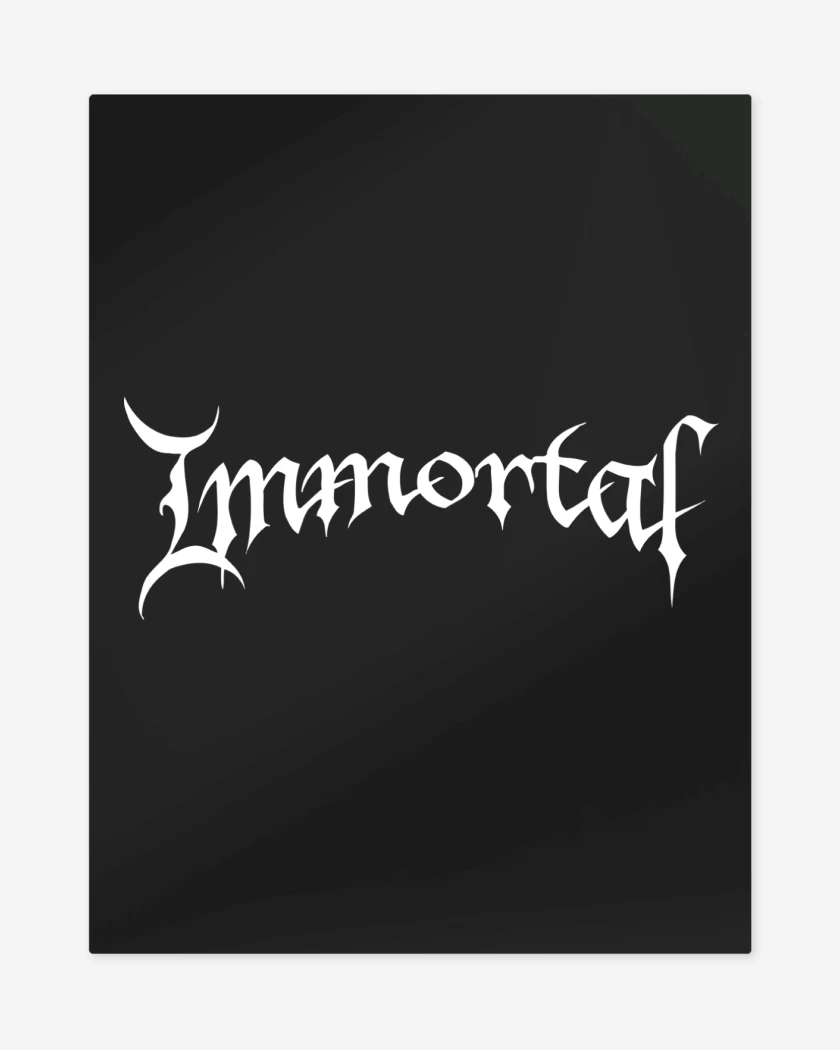 Print metalico Negro de Immortal Logo II B