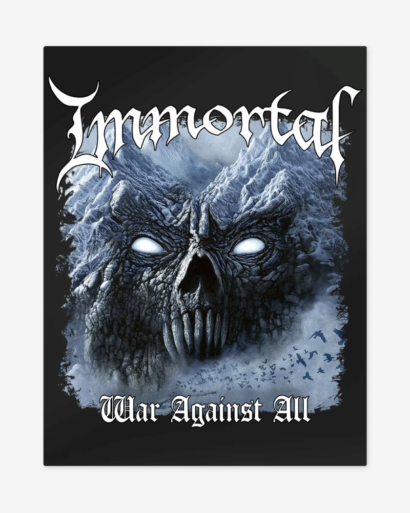 Print metalico Negro de Immortal War Against All