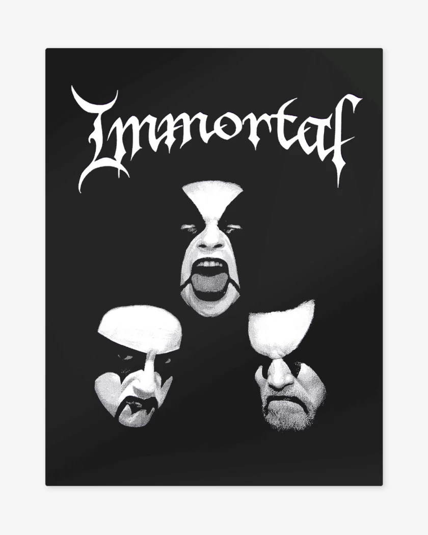 Print metalico Negro de Immortal Caras