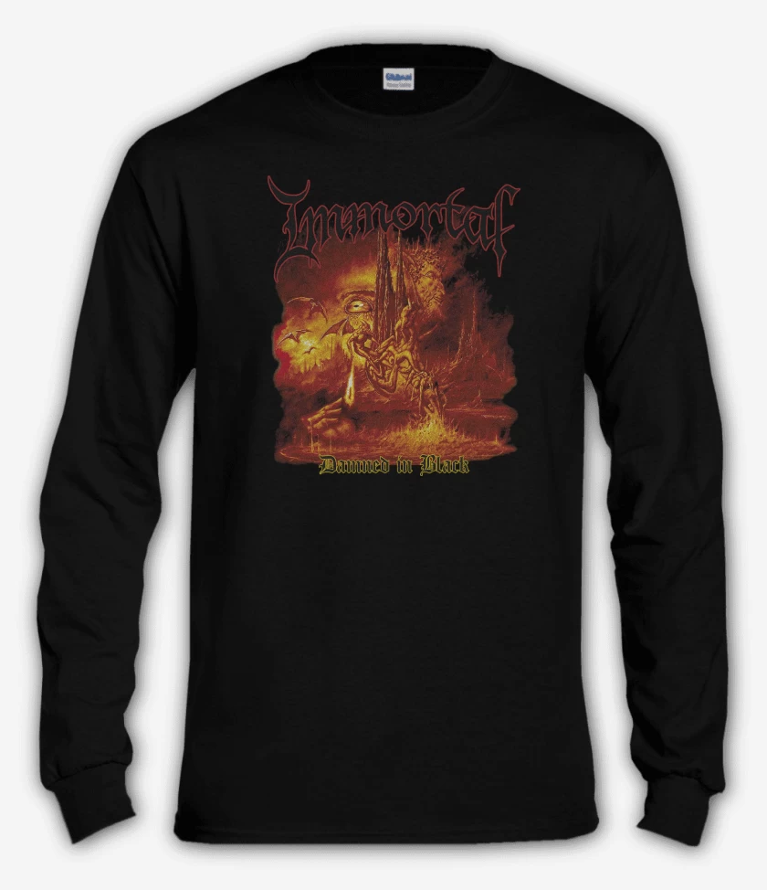 Polera manga larga Immortal Damned in Black
